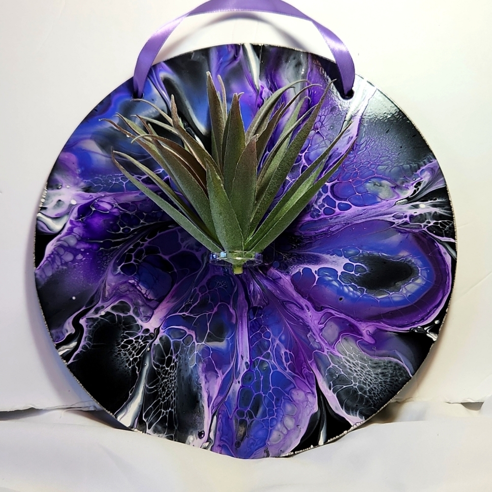 Hand Crafted Upcycled Thomas Edison Record Vintage Air Plant Holder Succulent